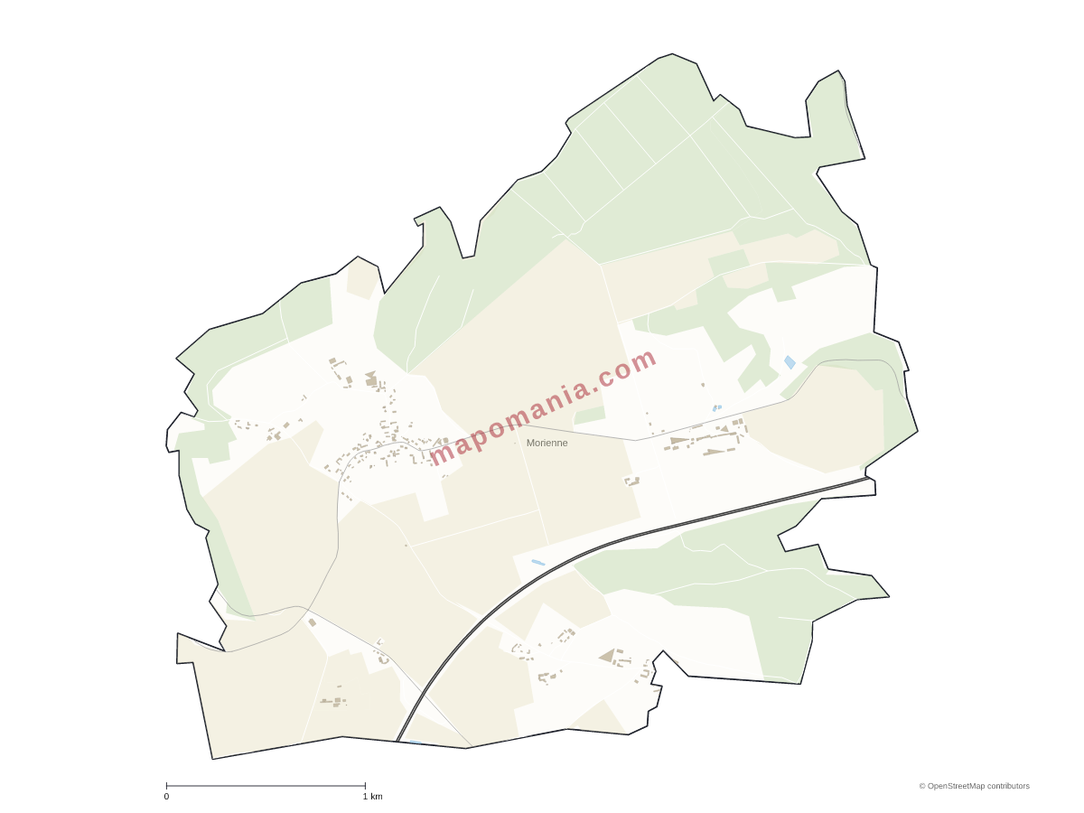 Carte de Morienne à personnaliser