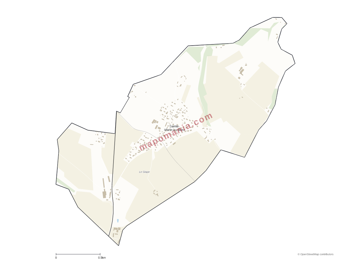 Carte de Sainte-Marie-au-Bosc à personnaliser