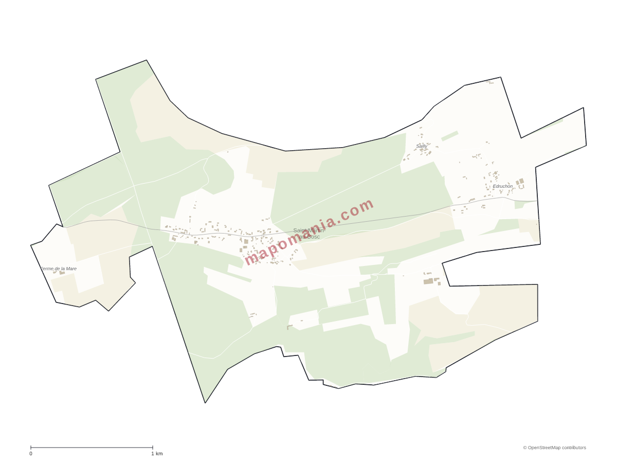 Carte de Saint-Martin-au-Bosc à personnaliser