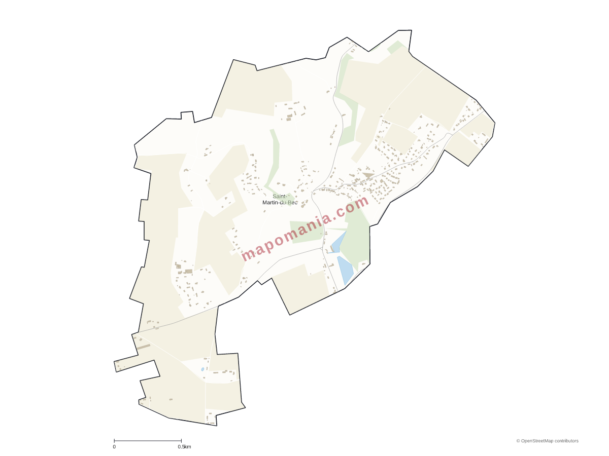 Carte de Saint-Martin-du-Bec à personnaliser