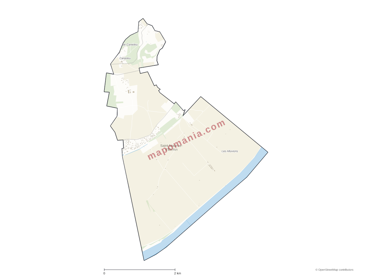 Carte de Saint-Maurice-d'Ételan à personnaliser
