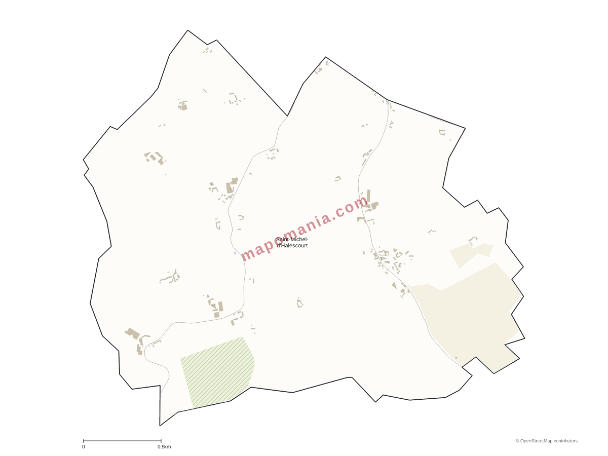 Carte de Saint-Michel-d'Halescourt à personnaliser