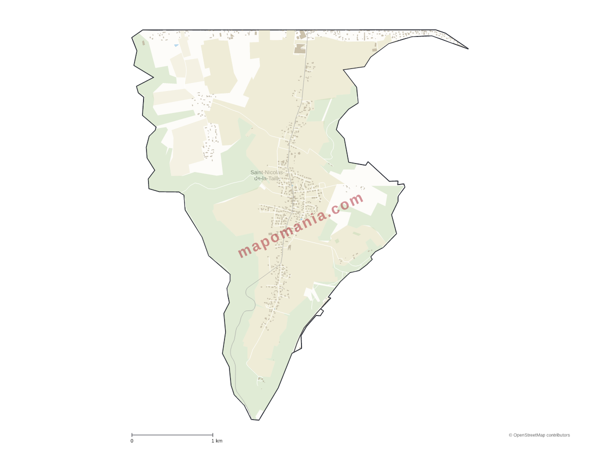 Carte de Saint-Nicolas-de-la-Taille à personnaliser