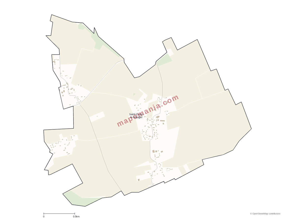 Carte de Saint-Ouen-le-Mauger à personnaliser