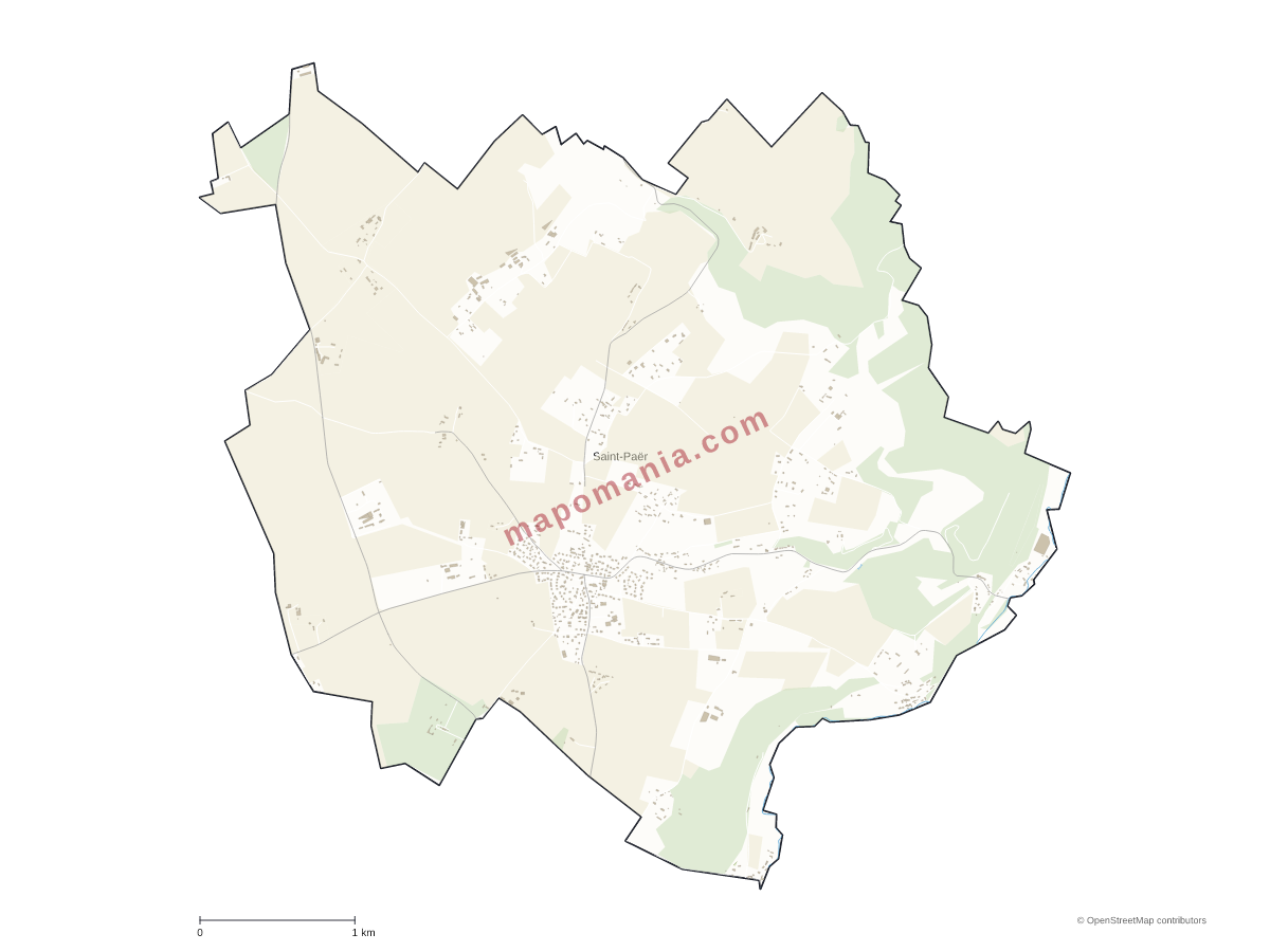 Carte de Saint-Paër à personnaliser