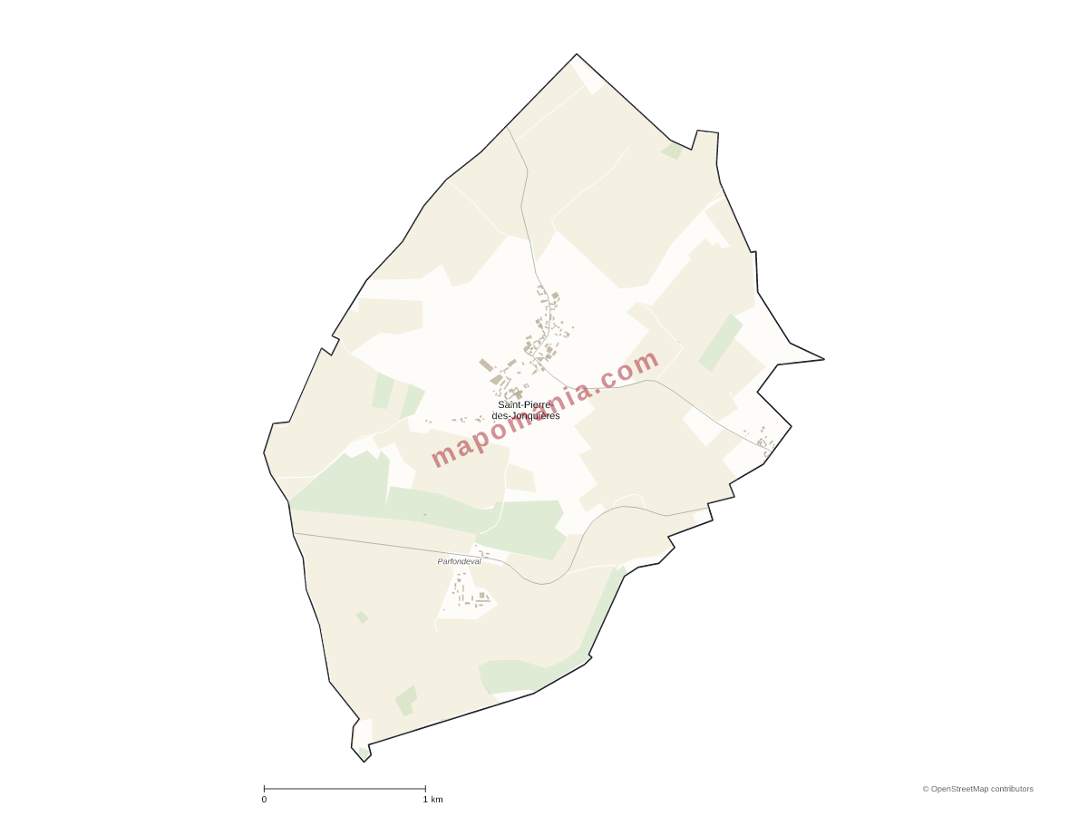 Carte de Saint-Pierre-des-Jonquières à personnaliser