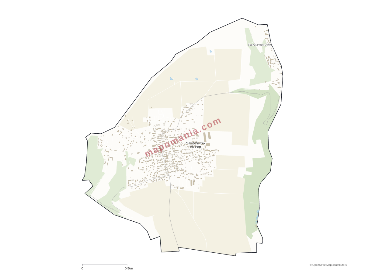 Carte de Saint-Pierre-en-Port à personnaliser