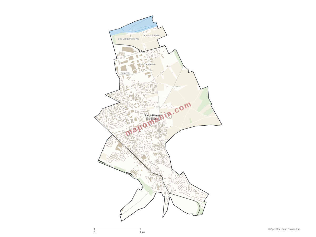 Carte de Saint-Pierre-lès-Elbeuf à personnaliser