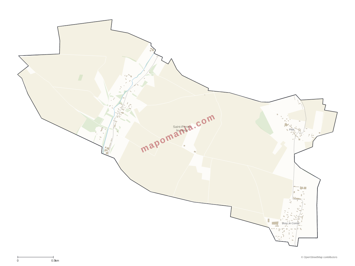 Carte de Saint-Pierre-le-Vieux à personnaliser