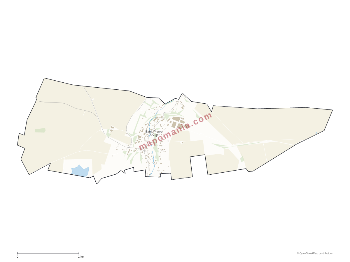 Carte de Saint-Pierre-le-Viger à personnaliser