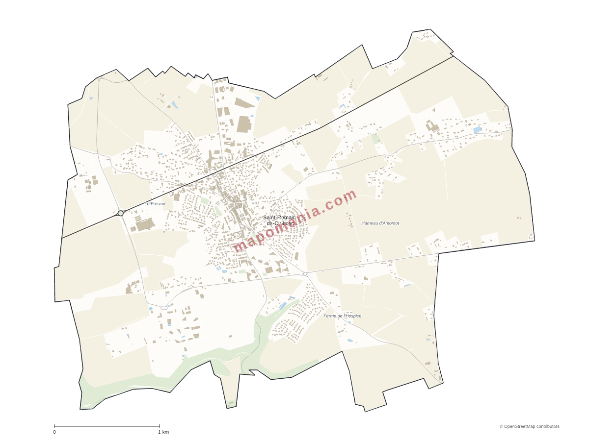 Carte de Saint-Romain-de-Colbosc à personnaliser