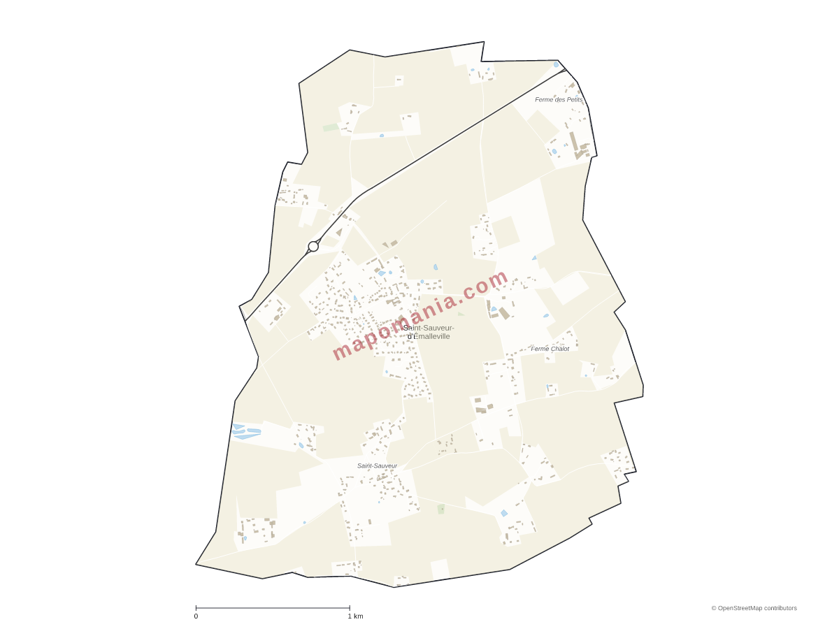 Carte de Saint-Sauveur-d'Émalleville à personnaliser