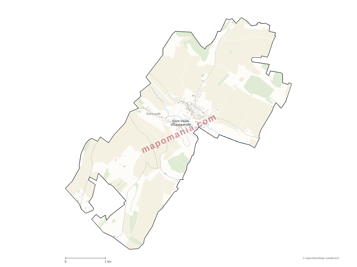 Carte de Saint-Vaast-d'Équiqueville à personnaliser