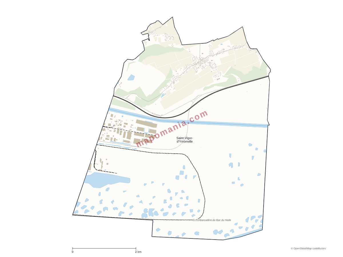 Carte de Saint-Vigor-d'Ymonville à personnaliser