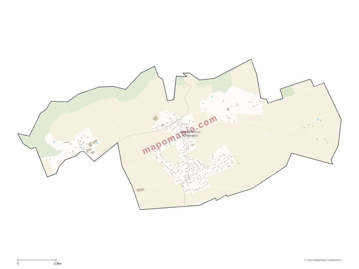 Carte de Saint-Vincent-Cramesnil à personnaliser