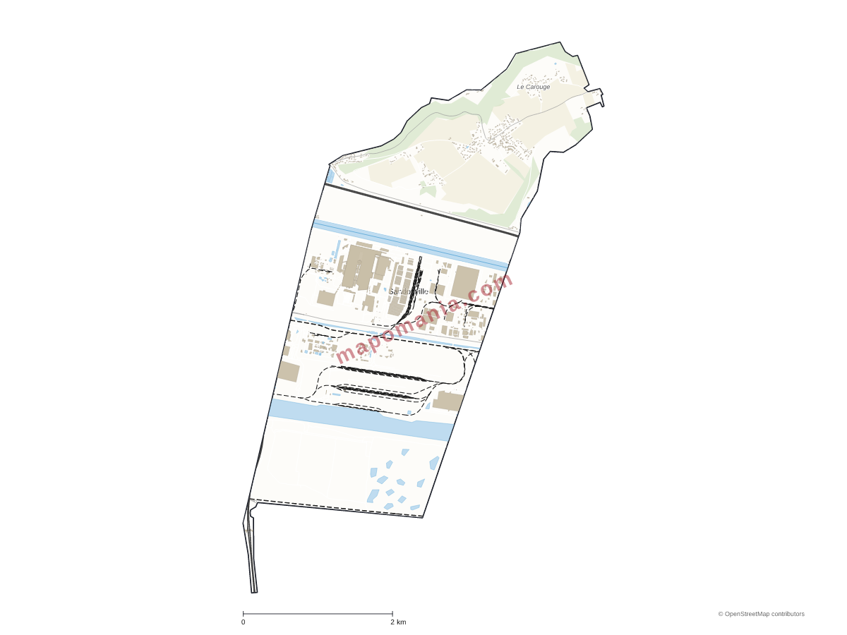 Carte de Sandouville à personnaliser