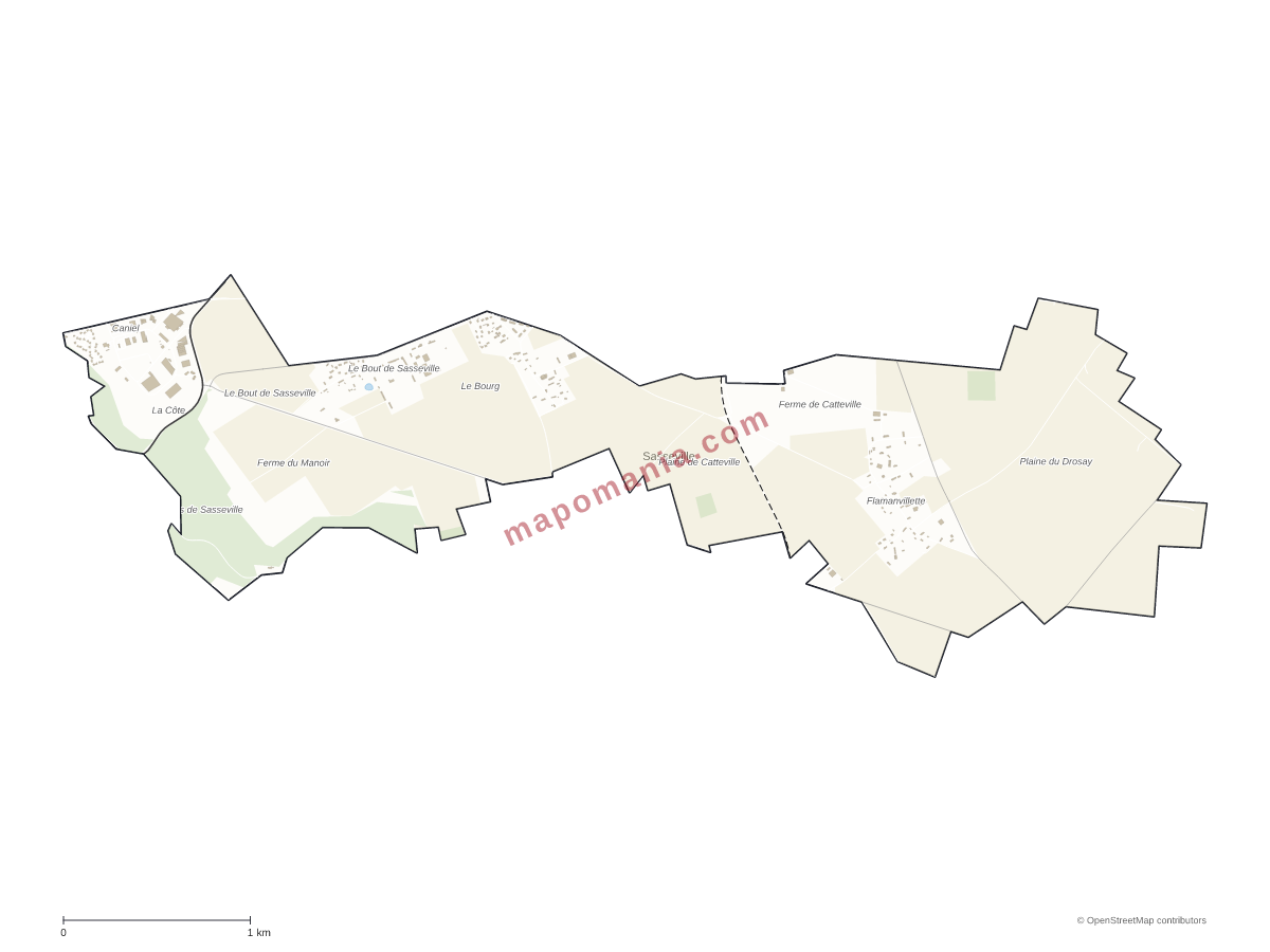 Carte de Sasseville à personnaliser