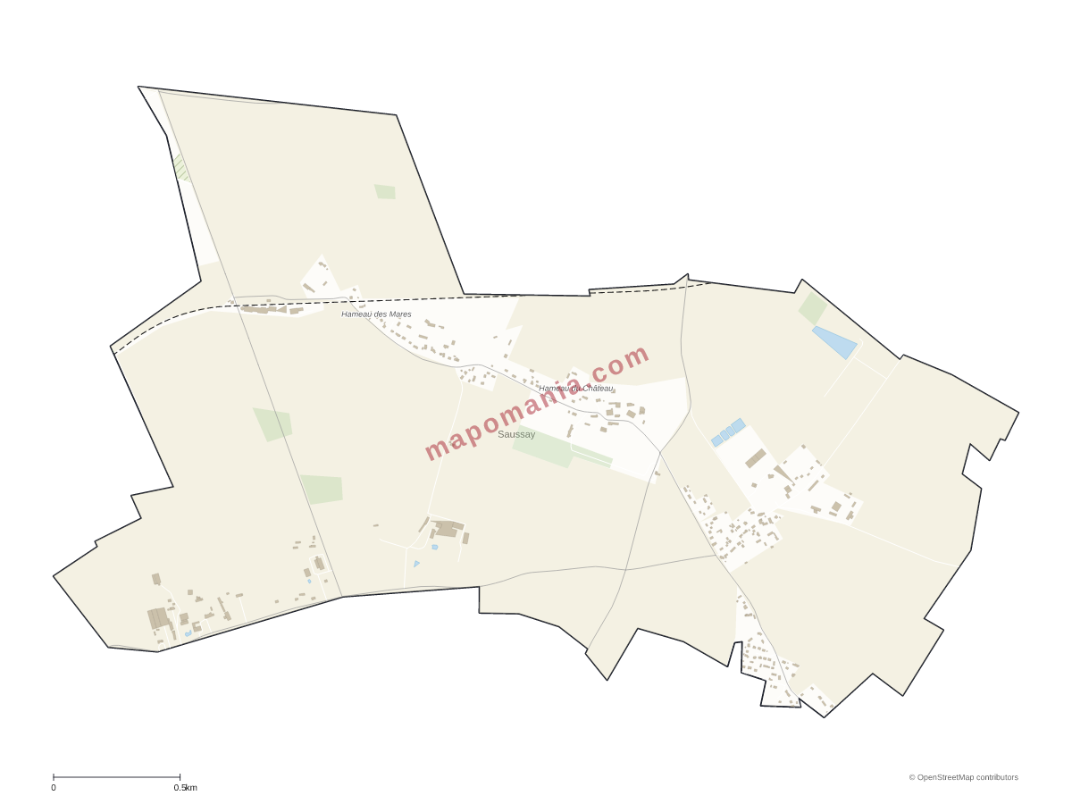 Carte de Saussay à personnaliser