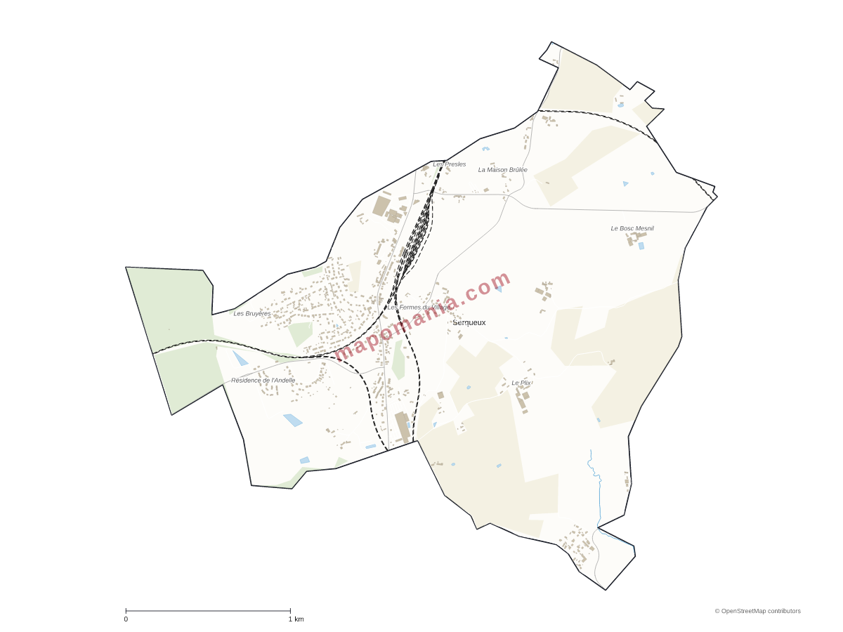 Carte de Serqueux à personnaliser