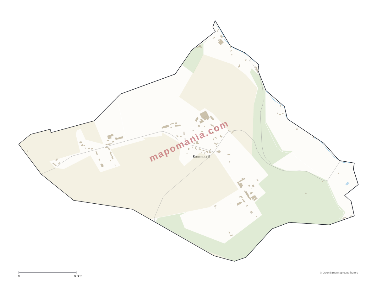 Carte de Sommesnil à personnaliser
