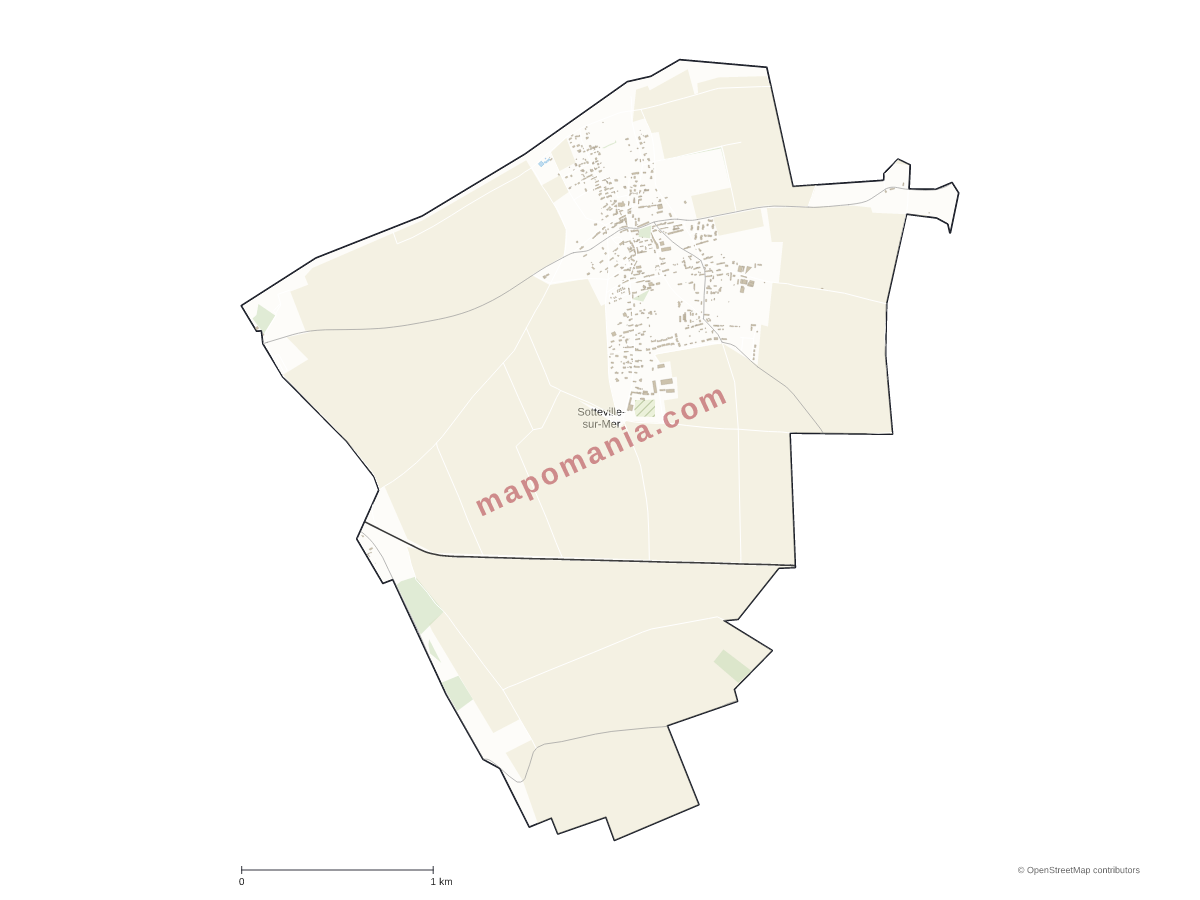 Carte de Sotteville-sur-Mer à personnaliser