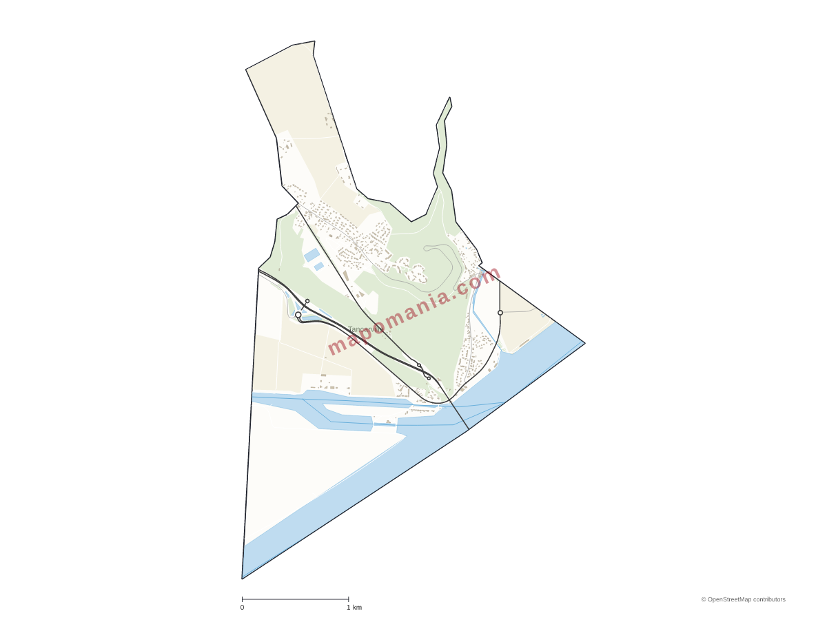 Carte de Tancarville à personnaliser