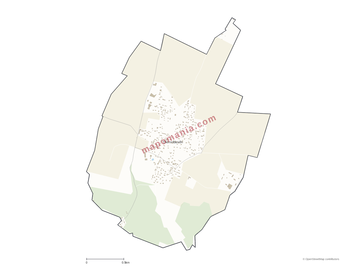 Carte de Thérouldeville à personnaliser