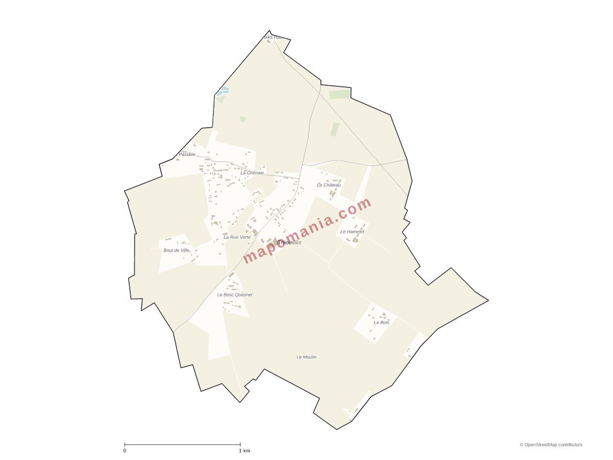 Carte de Thiouville à personnaliser