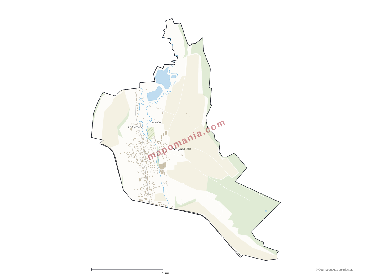 Carte de Torcy-le-Petit à personnaliser