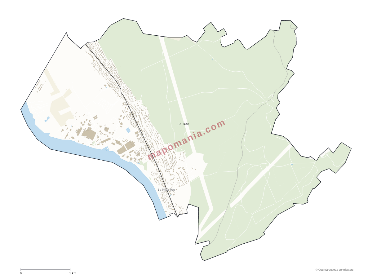 Carte de Le Trait à personnaliser