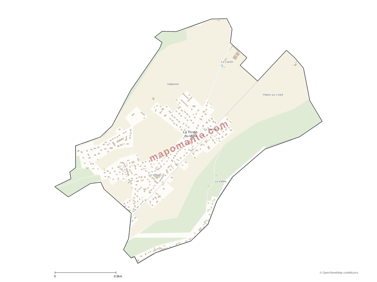 Carte de La Trinité-du-Mont à personnaliser