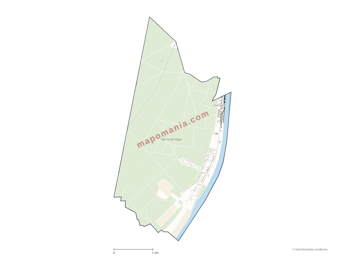 Carte de Val-de-la-Haye à personnaliser