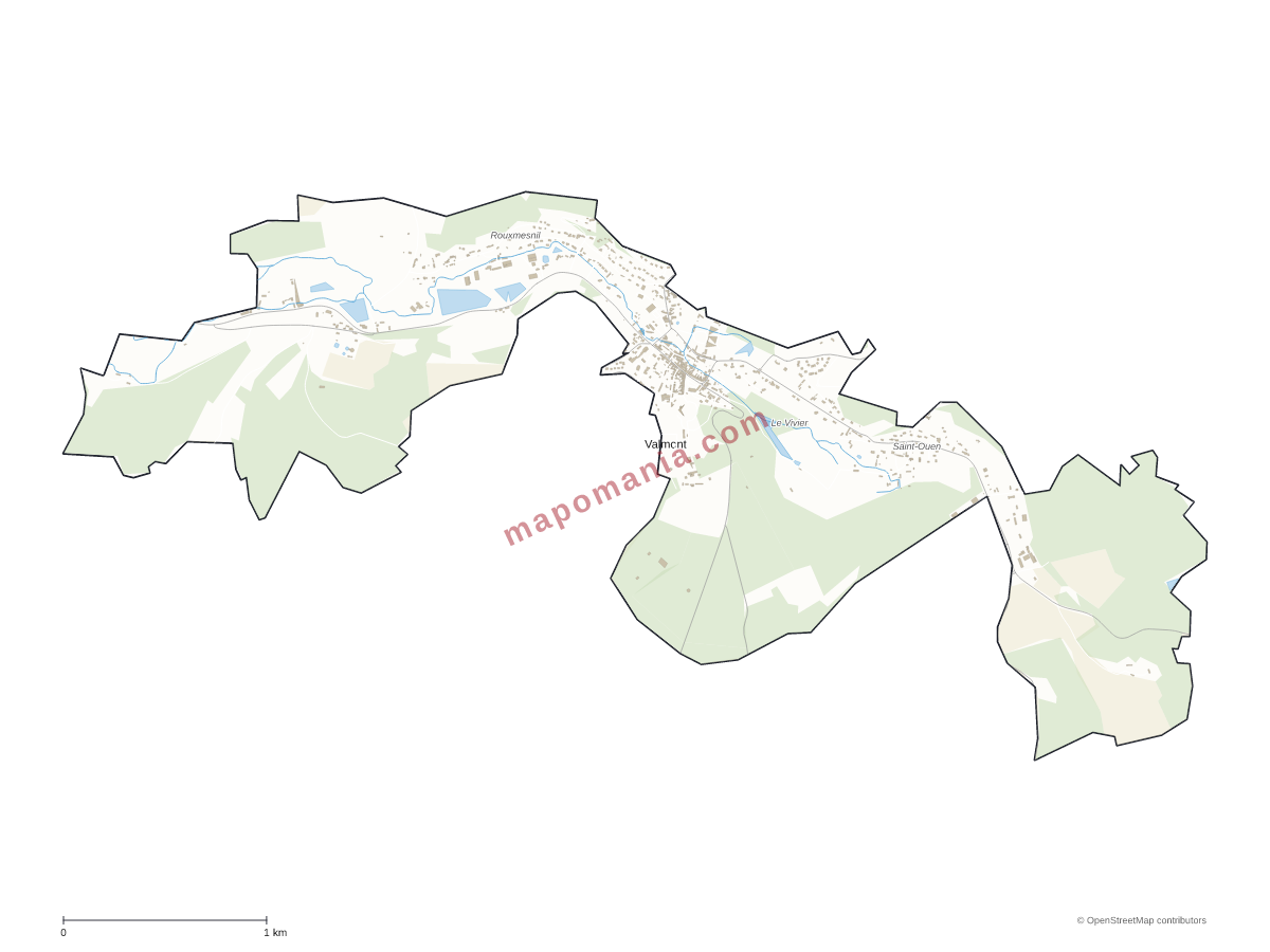 Carte de Valmont à personnaliser