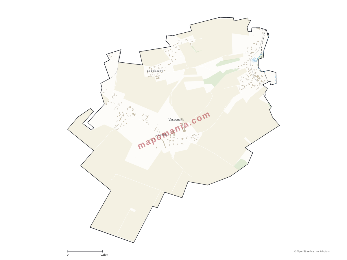 Carte de Vassonville à personnaliser