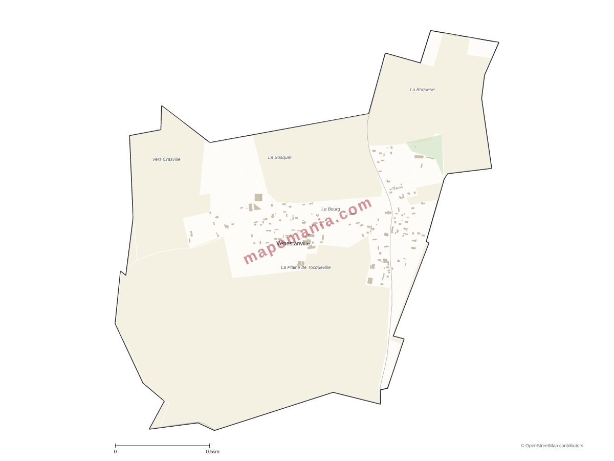 Carte de Vénestanville à personnaliser