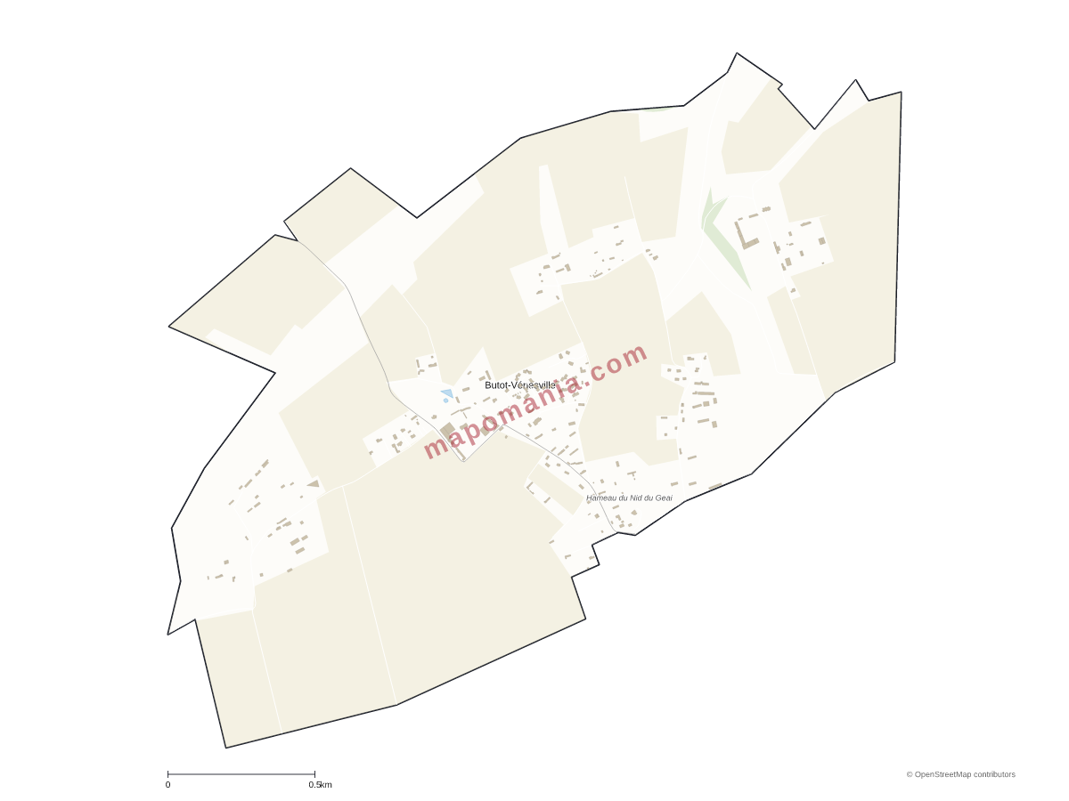 Carte de Butot-Vénesville à personnaliser