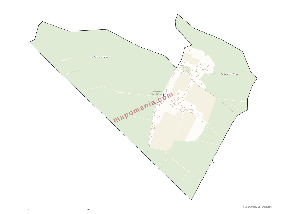 Carte de Ventes-Saint-Rémy à personnaliser