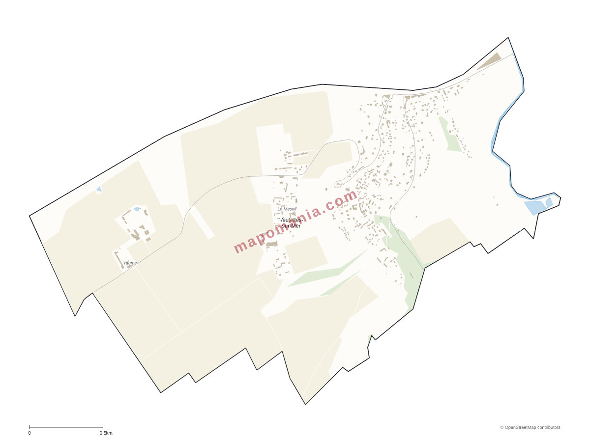 Carte de Veulettes-sur-Mer à personnaliser
