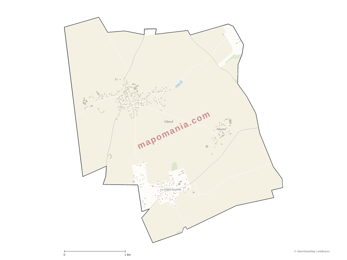 Carte de Vibeuf à personnaliser