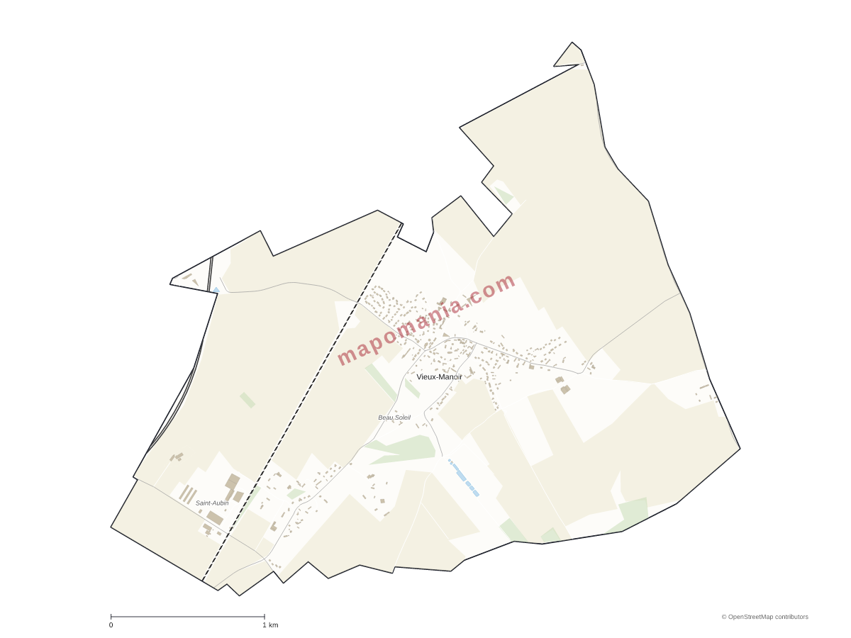 Carte de Vieux-Manoir à personnaliser