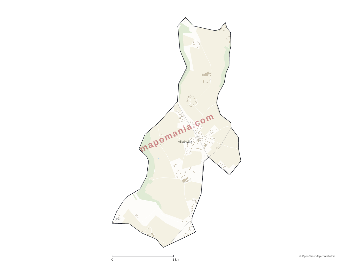 Carte de Villainville à personnaliser