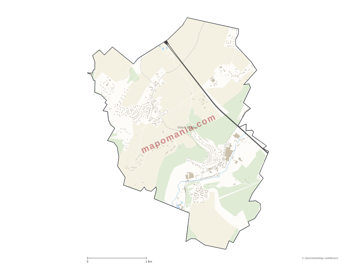 Carte de Villers-Écalles à personnaliser