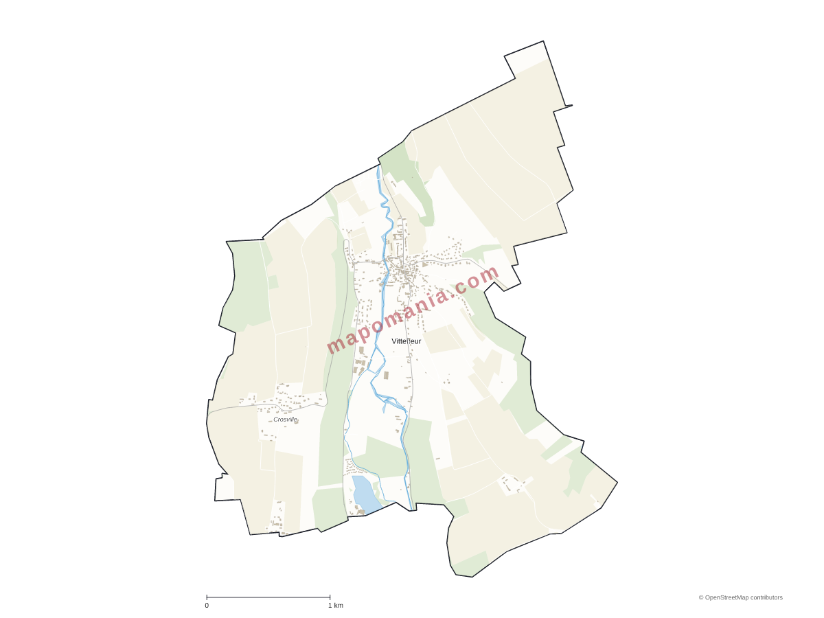 Carte de Vittefleur à personnaliser