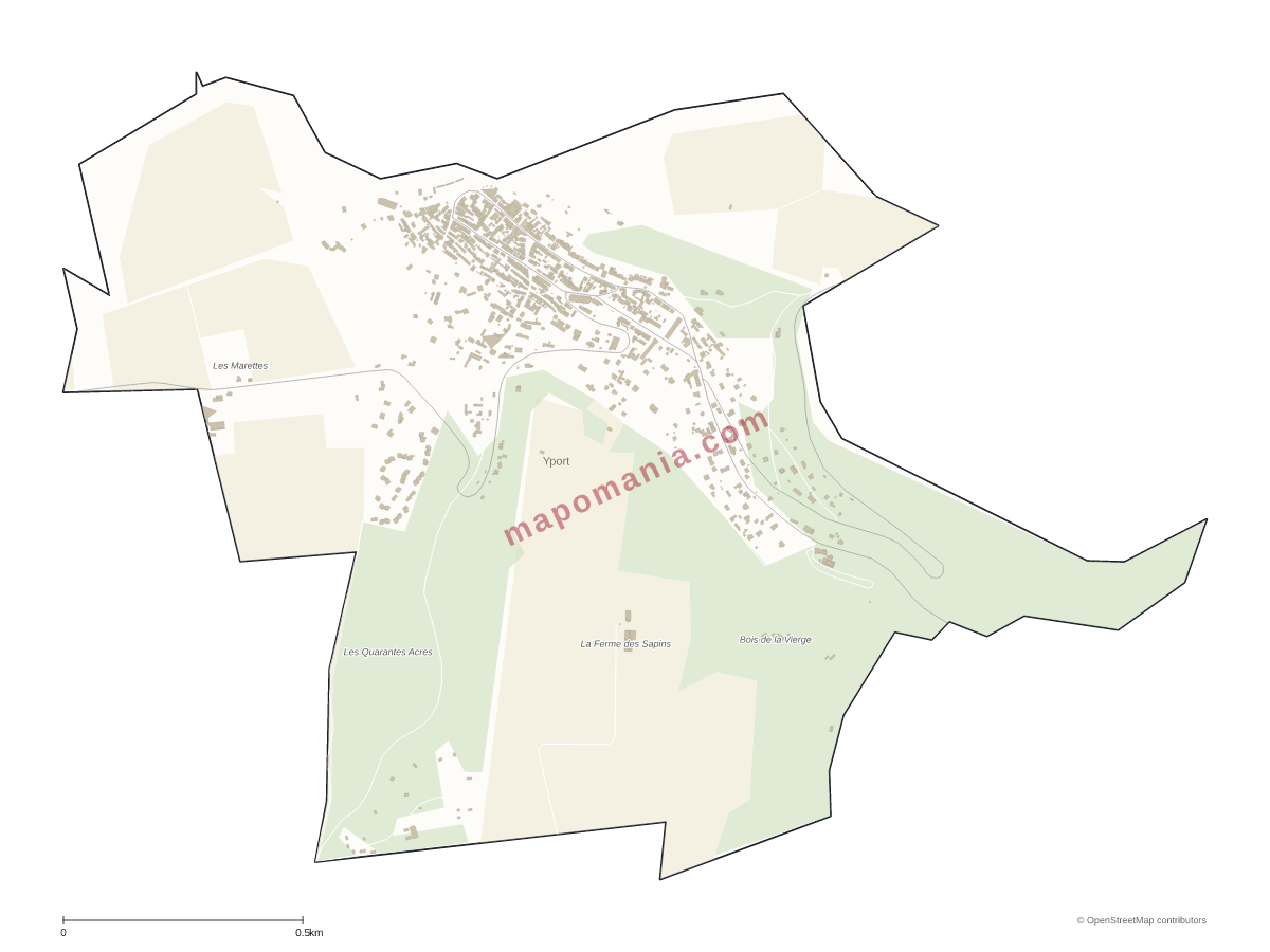 Carte de Yport à personnaliser