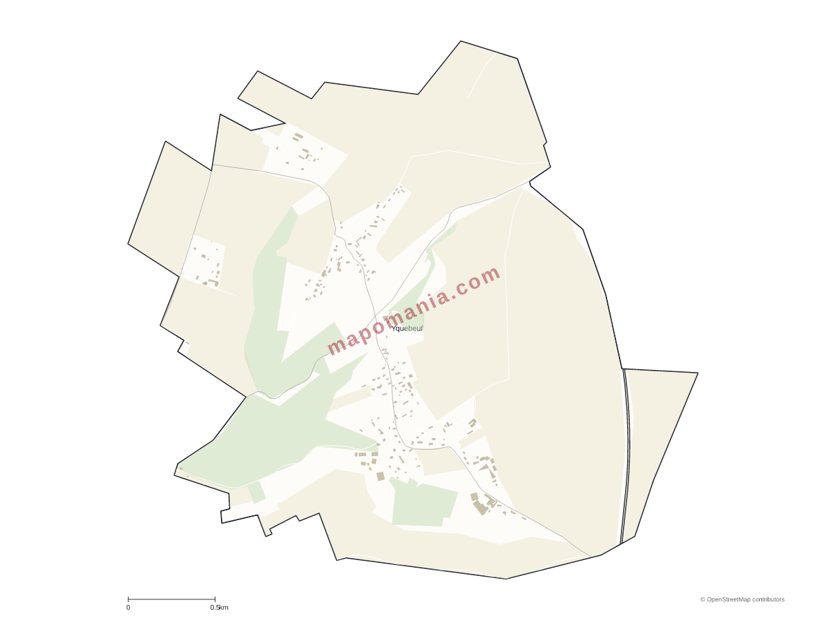 Carte de Yquebeuf à personnaliser