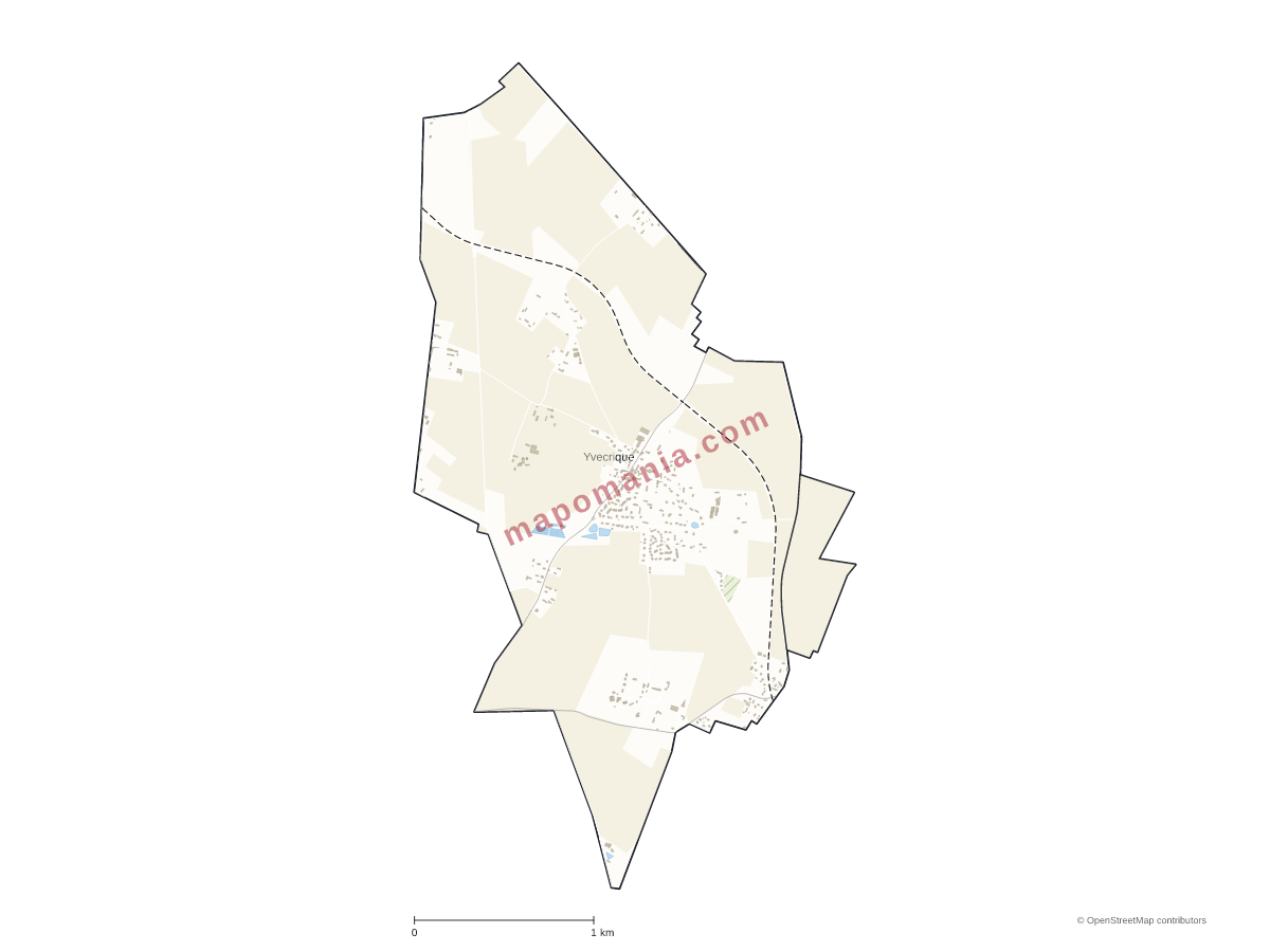 Carte de Yvecrique à personnaliser