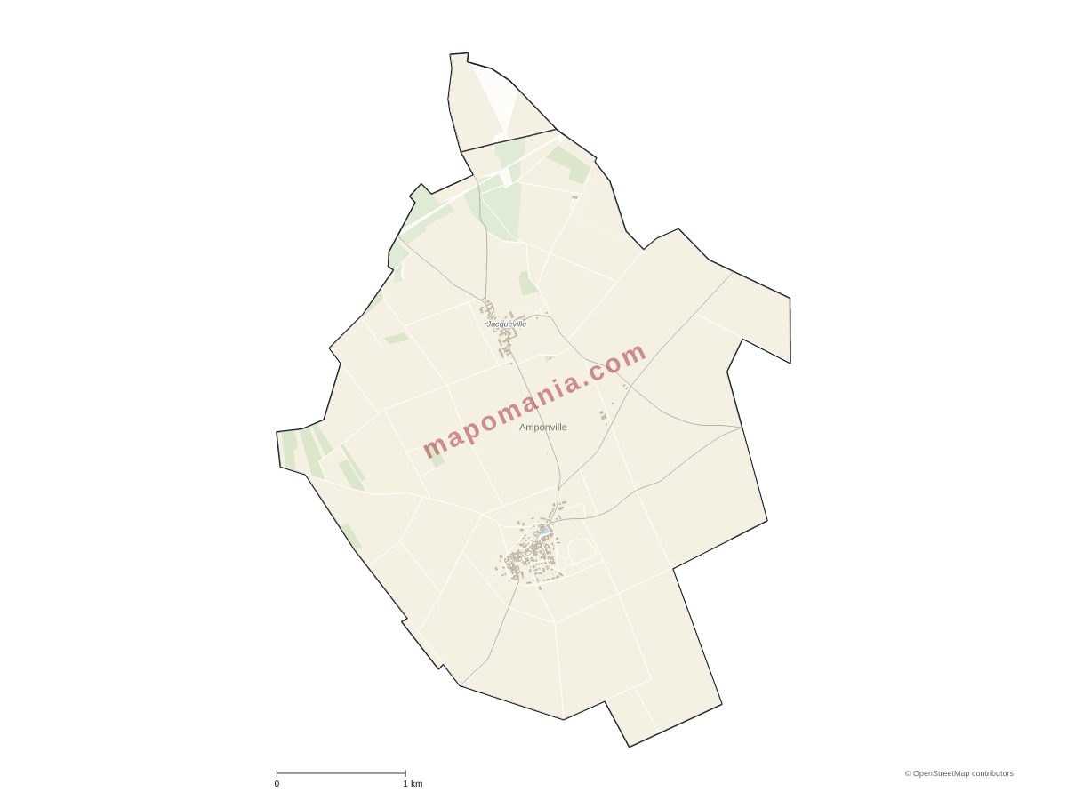 Carte de Amponville à personnaliser
