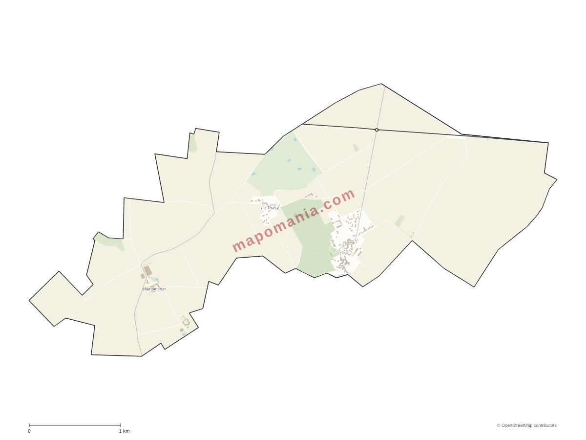 Carte de Andrezel à personnaliser