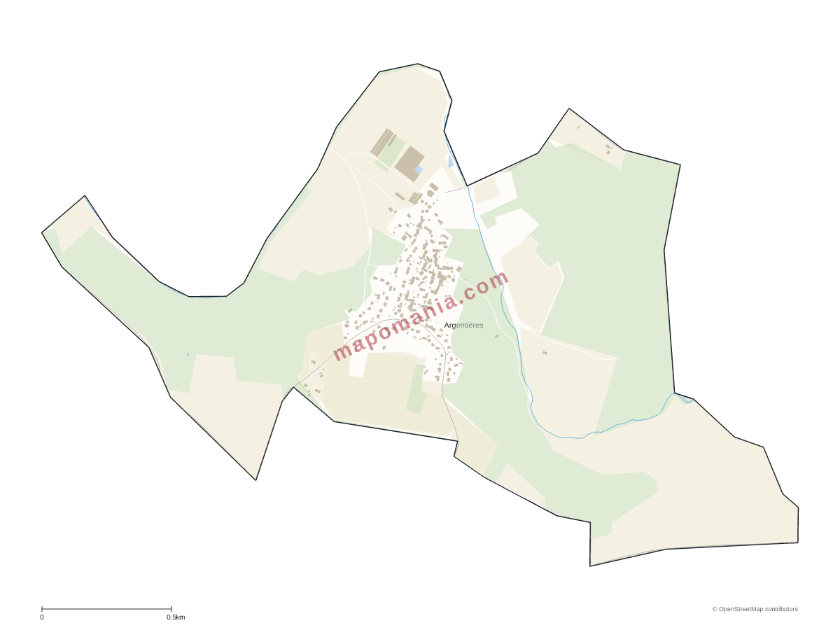Carte de Argentières à personnaliser