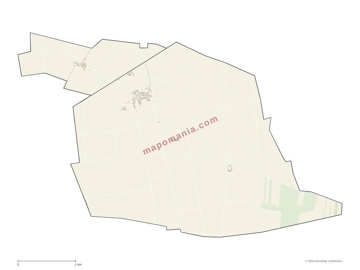 Carte de Arville à personnaliser
